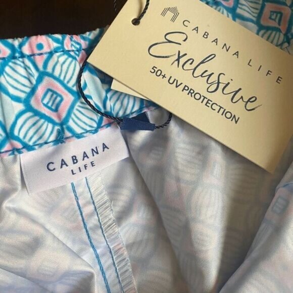 Cabana Life Shorts Women’s Boardshort Large, Blue/Pink UPF 50+ UV,Pockets,Zipp - Picture 9 of 11